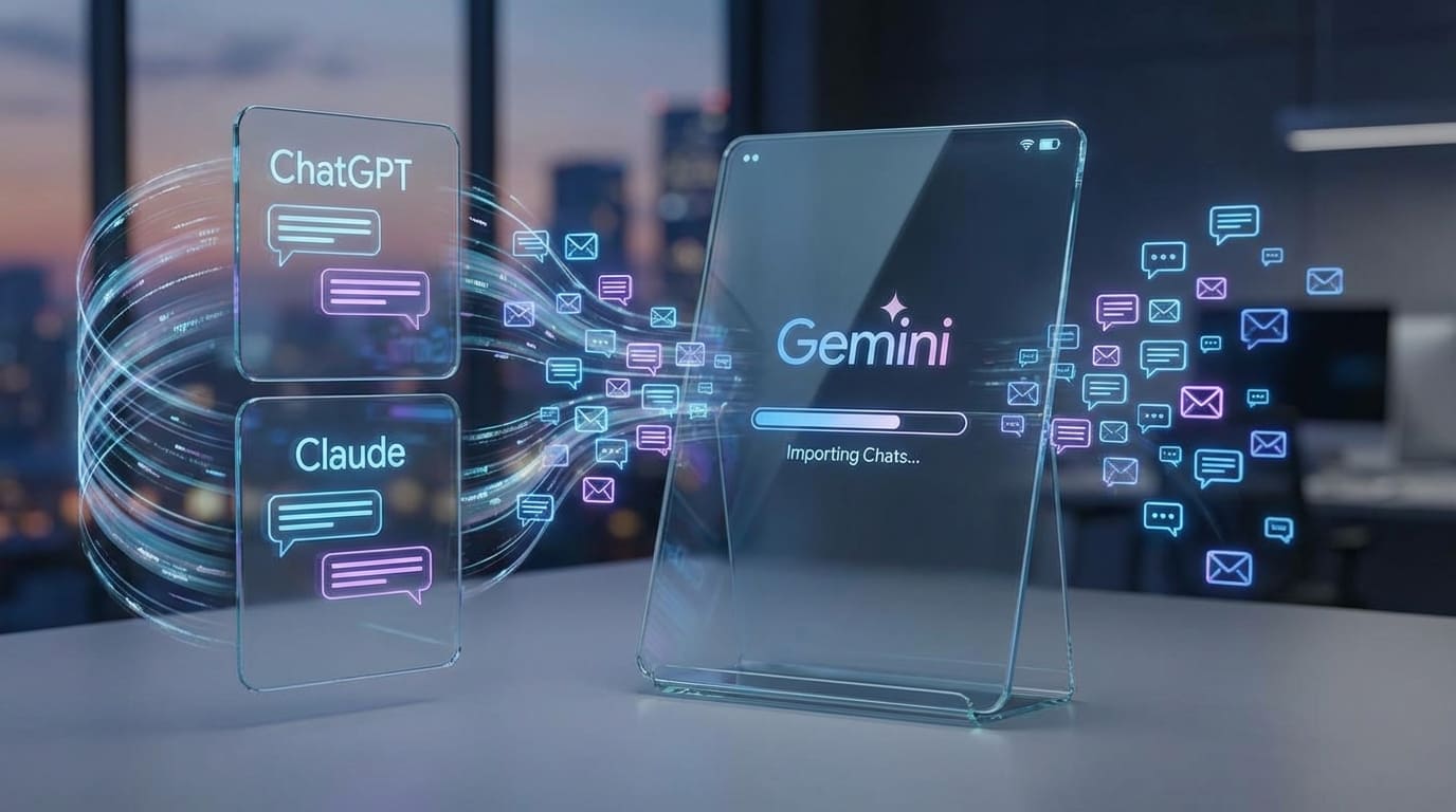 Больше не нужно начинать с нуля: Google выпустила инструмент для импорта чатов из ChatGPT в Gemini